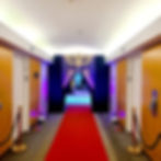 VIP Red Carpet Runner with Golden Stanchions and Red Velvet Ropes for rent by Yellow Shoes