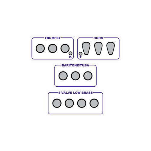 Brass Fingering Chart Combo Set Premier Music Teaching Aids