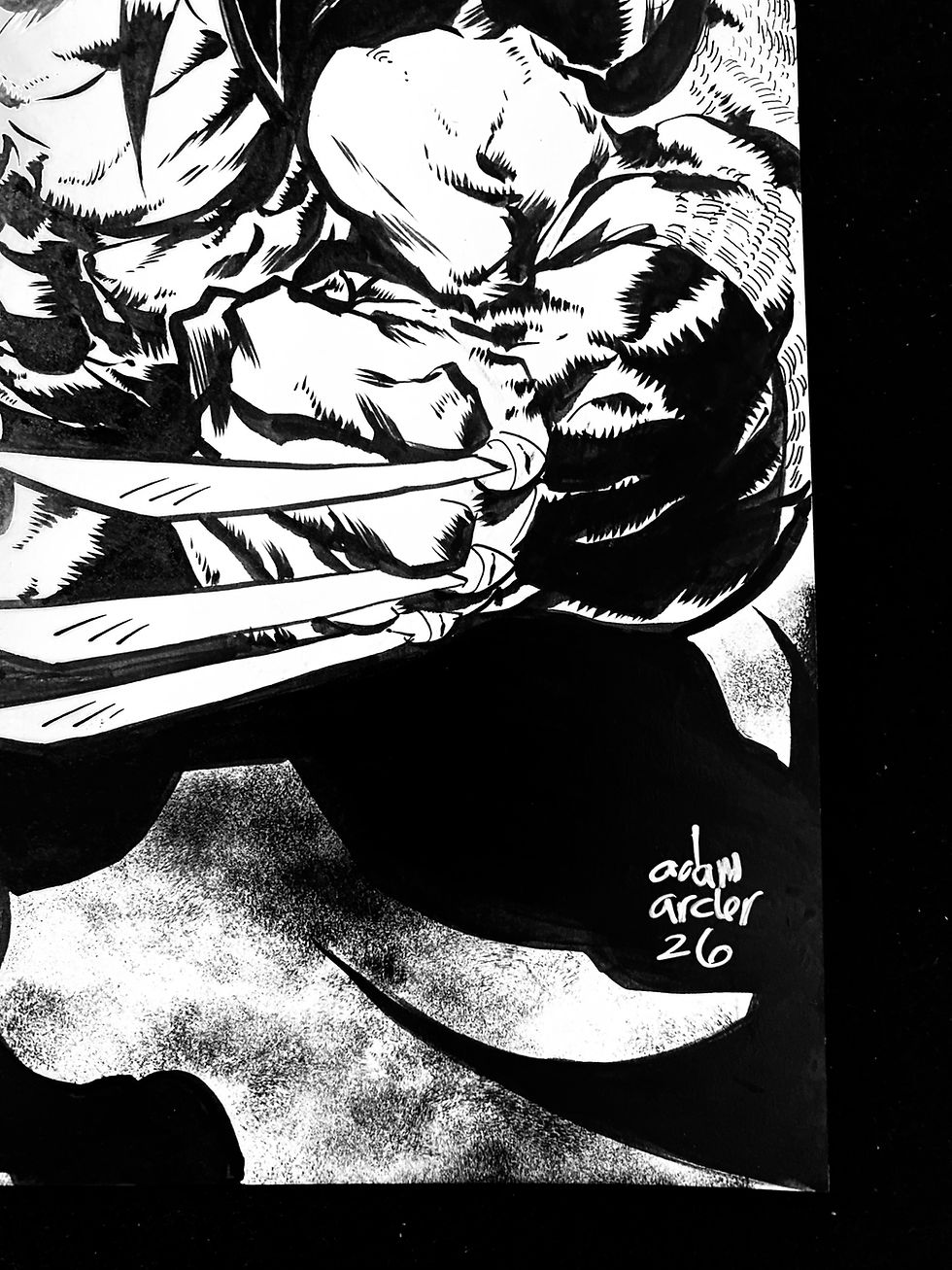 Thumbnail: Wolverine original art on a 9 x 12￼