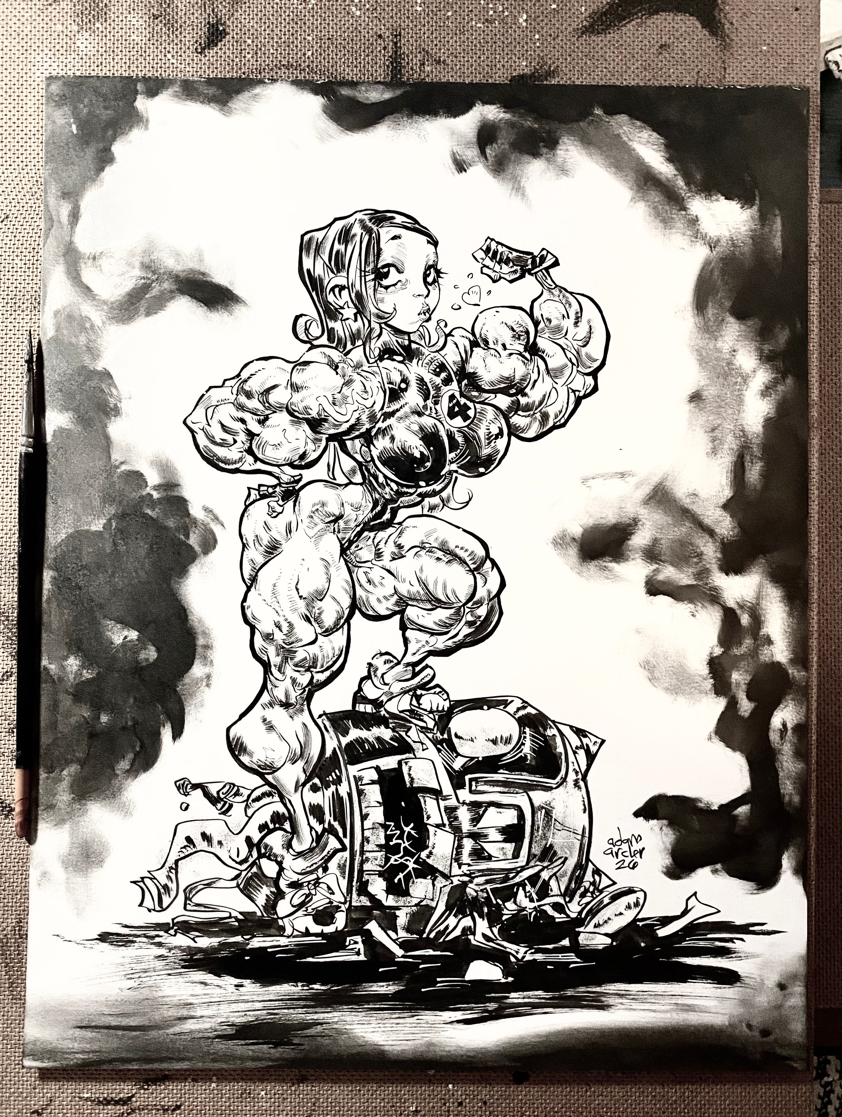 Big she Hulk 11 x 14