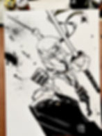 original art of Leonardo from the teenage mutant ninja turtles, tmnt