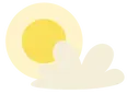 Sonne mit Wolke