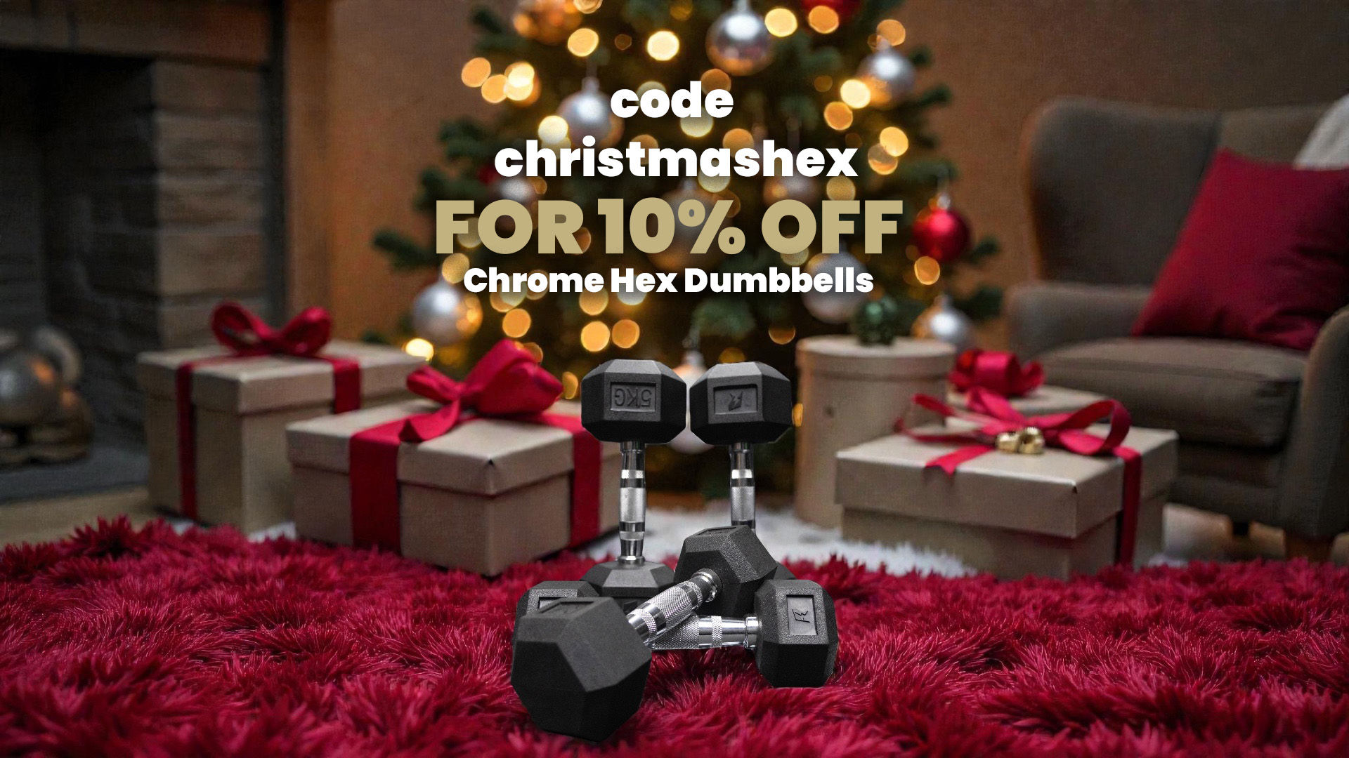 Chrome Hex Dumbbell Range (2.5kg - 50kg)