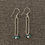 Thumbnail: Long oval & turquoise pearls earrings