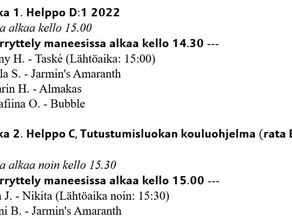 LÄHTÖLISTAT 18.5.2025