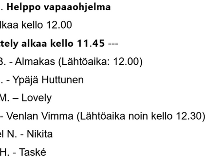 LÄHTÖLISTAT 16.2.2025