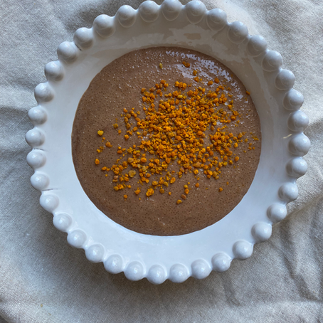 Crème au chocolat à l’amarante, sans sucres ajoutés