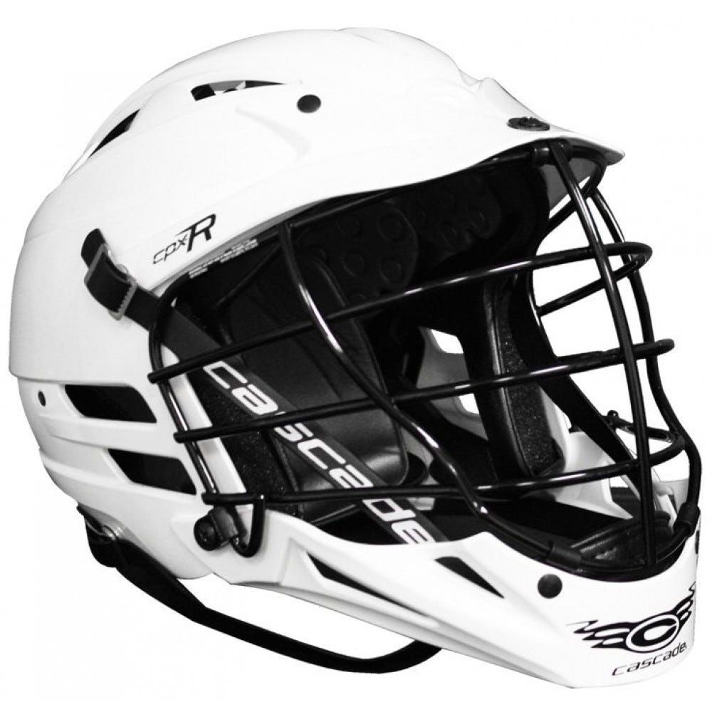 Cascade CPX-R White Lacrosse Helmet Black Cage