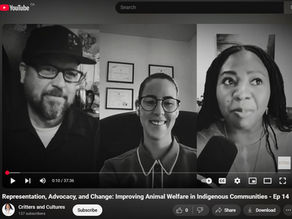 Check out the @CrittersandCultures Podcast (episode 14)