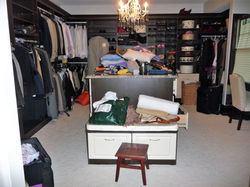 Cluttered closet