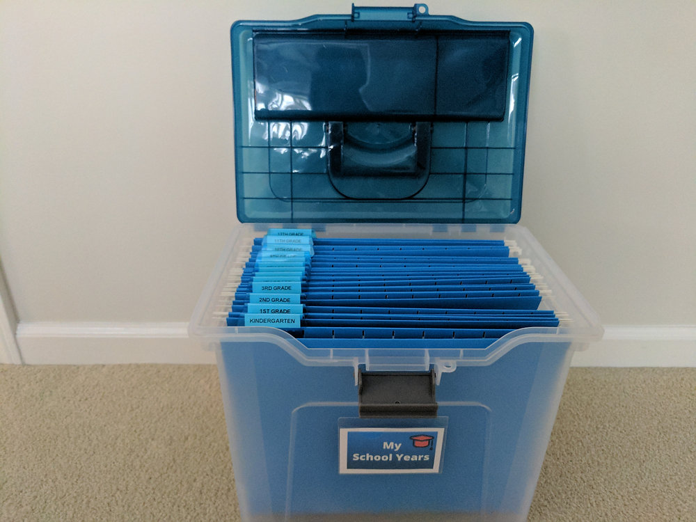 Kid File Box Create a File Box for Your Kid's School Years