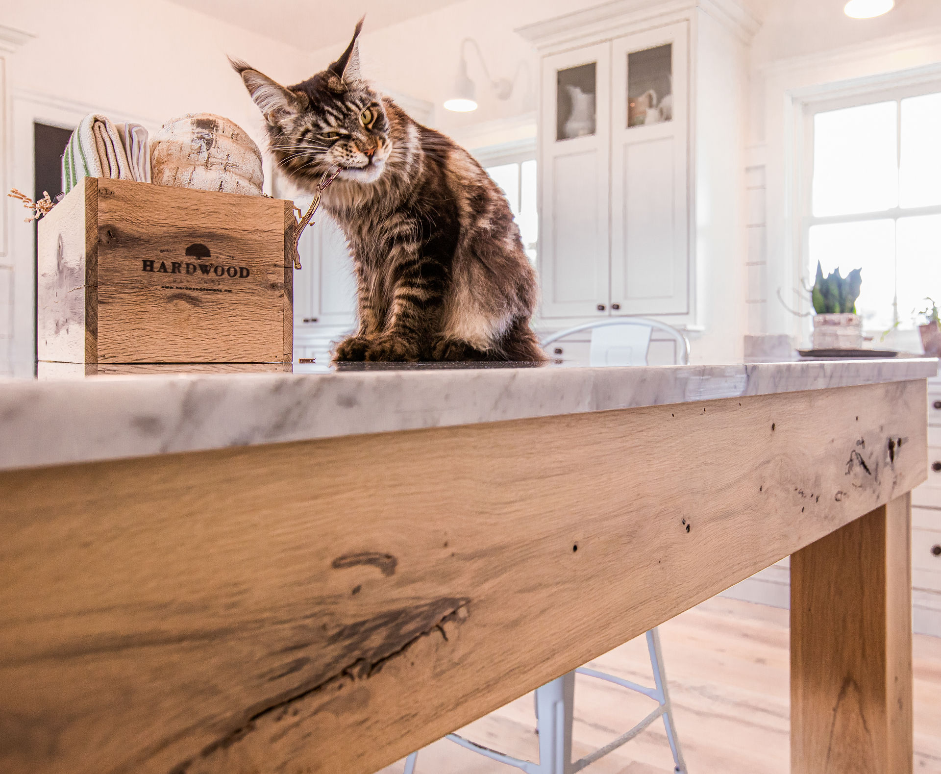 Texas Post Oak Lumber for custom kitchen island
