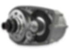 Close-up view of a BMZ e-bike motor mounted on a bike frame