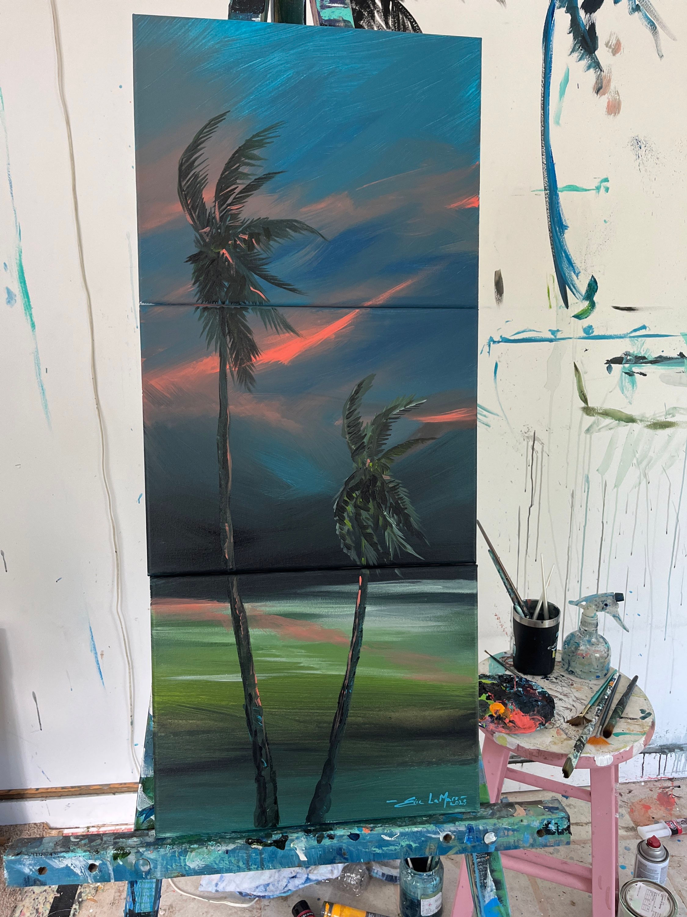 “ Vertical Tri  Palms” 