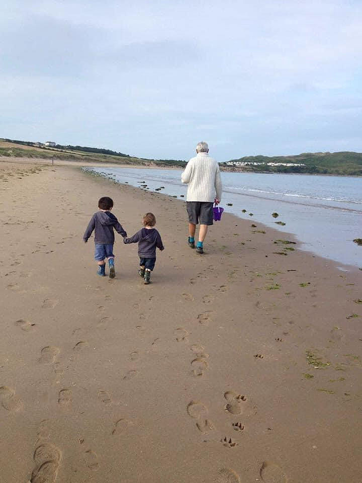 Grandfather with two grandsons