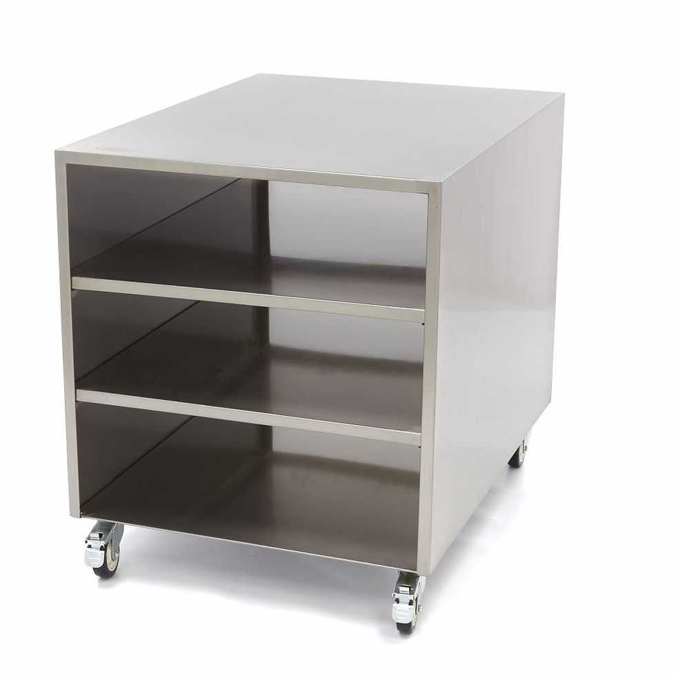 Strojni stol od nehrđajućeg čelika - 60 x 80 cm - nosivost 120 kg - na kotačima