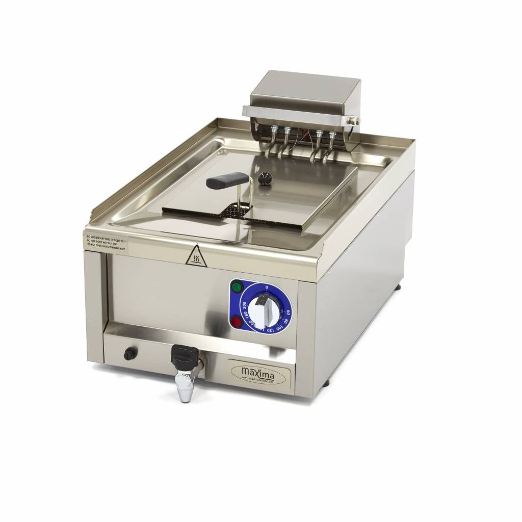 Friteza - 10 l - 1 košara - s ispusnim ventilom - 400 V