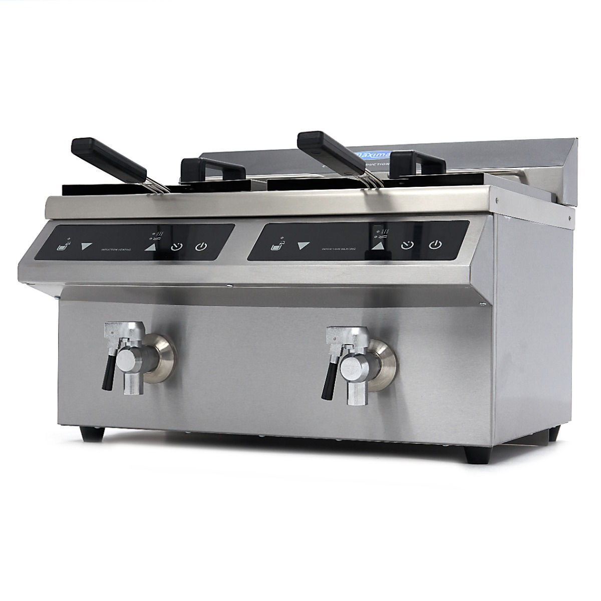 Friteza - 2 x 8L - 2 košare - s ispusnim ventilom - indukcija