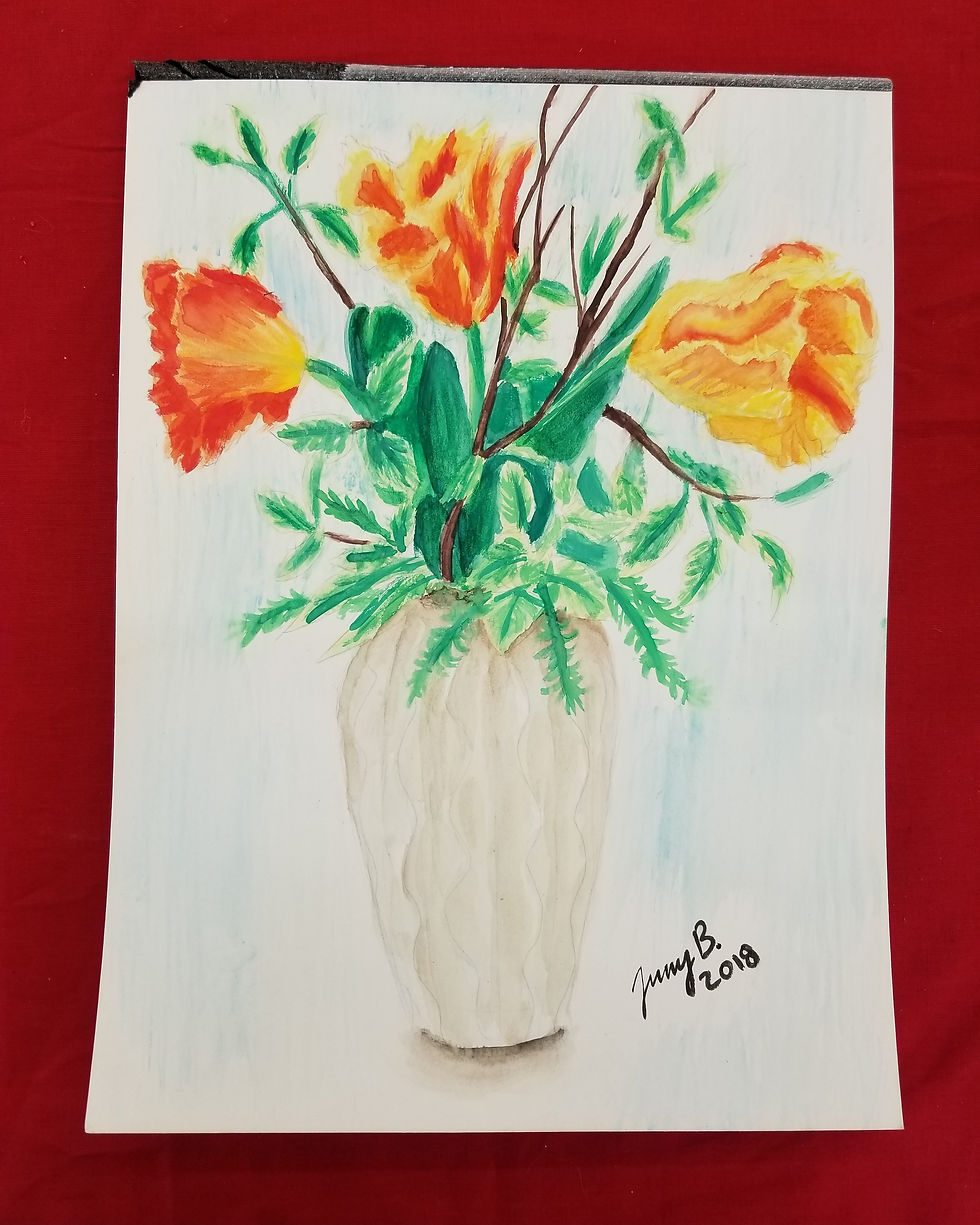 Watercolor Parrot Tulips
