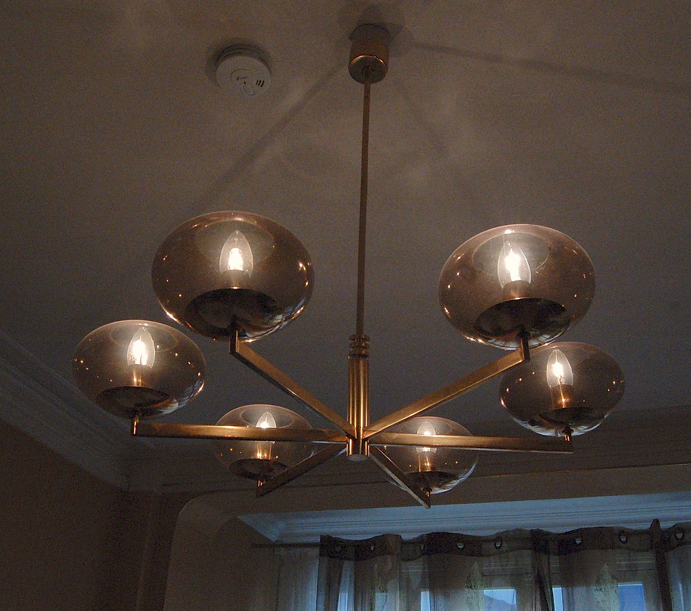 Miniature : VENDU/Lustre 70 suspension Gaetano Sciolari 6 bras