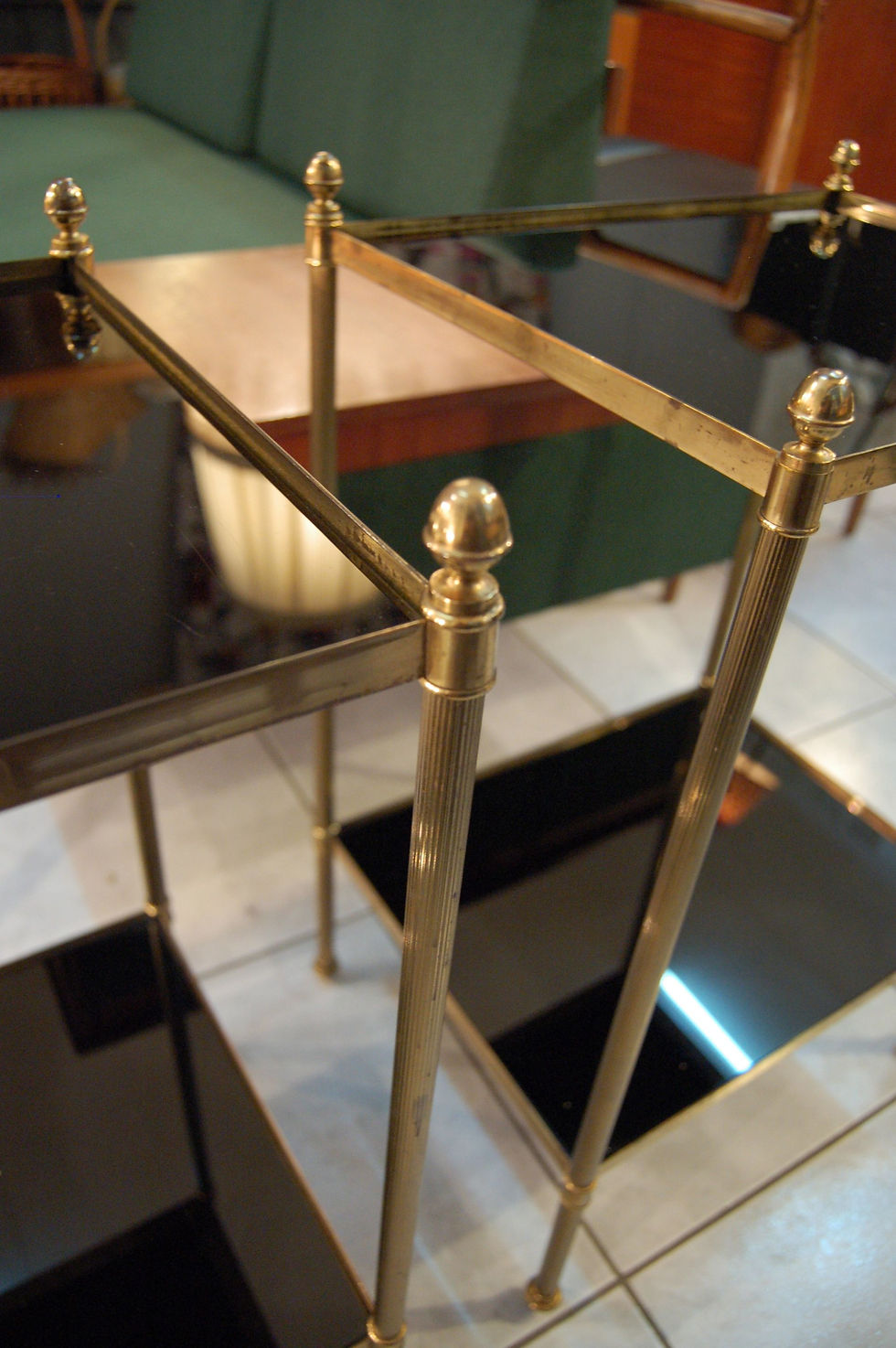 Miniature : VENDU/Paire de bouts de canapé tables Maison Baguès Jansen 60 70
