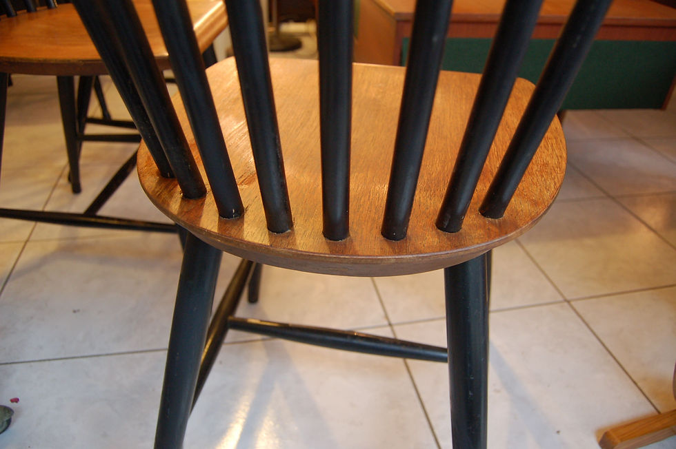 Thumbnail: VENDU/Chaise Tapiovaara années 50 teck et hêtre