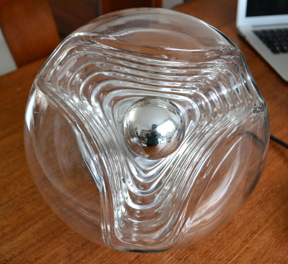 Thumbnail: Suspension Peill & Putlzer wave verre et chrome années 60/70