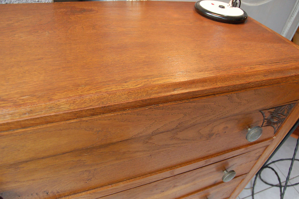 Miniature : VENDU/Commode vintage chêne massif 40 50 4 tiroirs