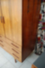 Miniature : VENDU/Dressing scandinave vintage armoire danoise années 60 palissandre de Rio
