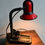 Thumbnail: Lampe de bureau FASE rouge avec baladeuse 70/80s