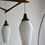 Thumbnail: Lustre scandinave 3 feux de Kristiansson pour Luxus Teck opaline