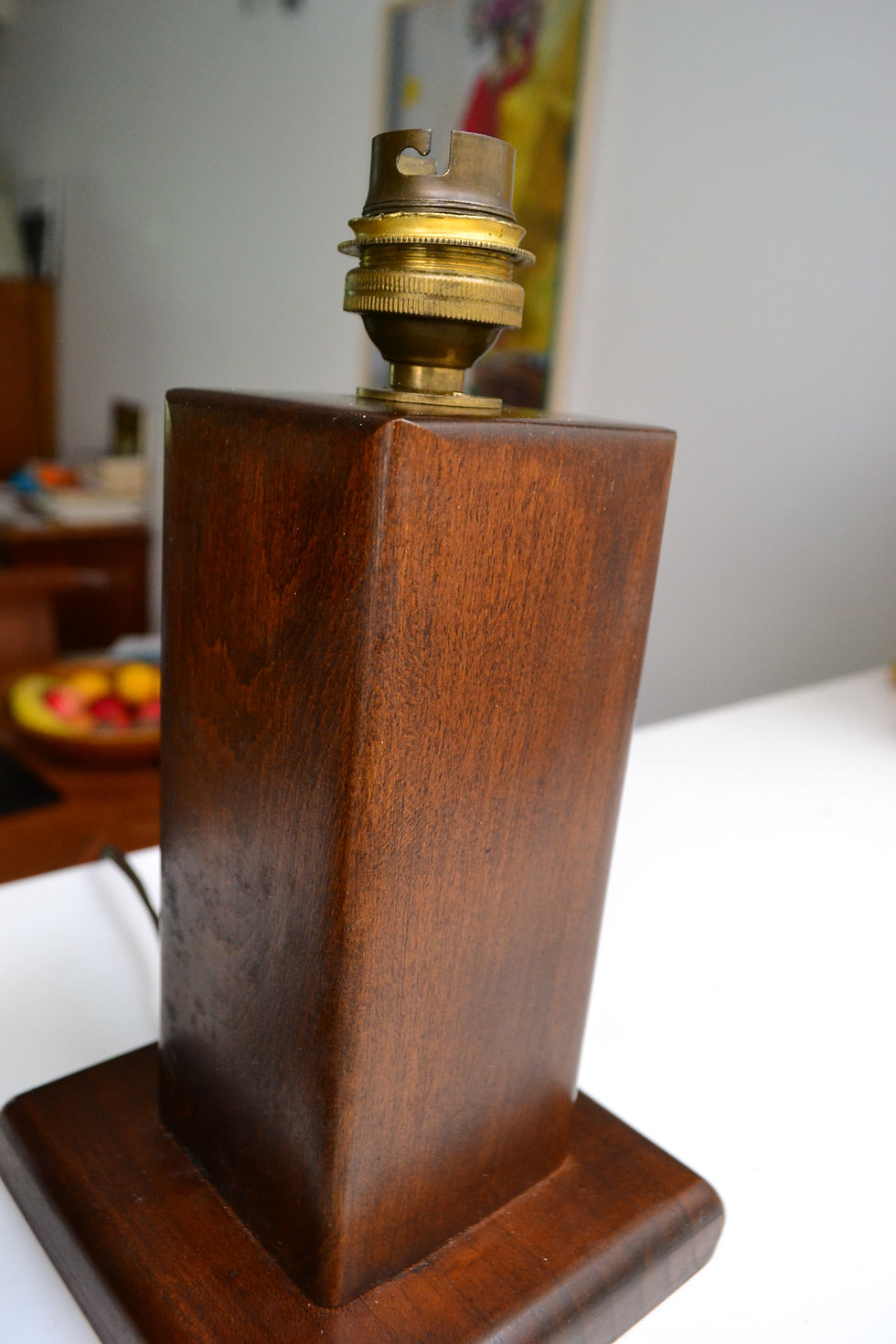 Miniature : Paire de lampes Art Déco en acajou massif 30/50