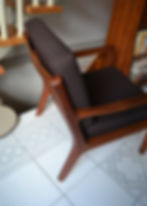 Miniature : VENDU/Fauteuil scandinave Ole Wanscher Senator teck années 50
