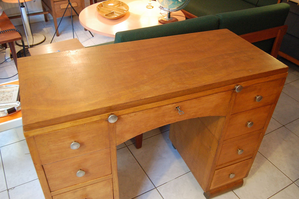 Thumbnail: VENDU/Bureau vintage console années 30 50 6 tiroirs