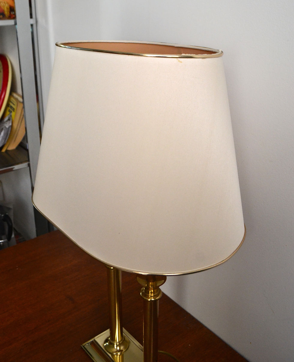 Miniature : Lampe vintage à colonnes en laiton Deknudt années 70