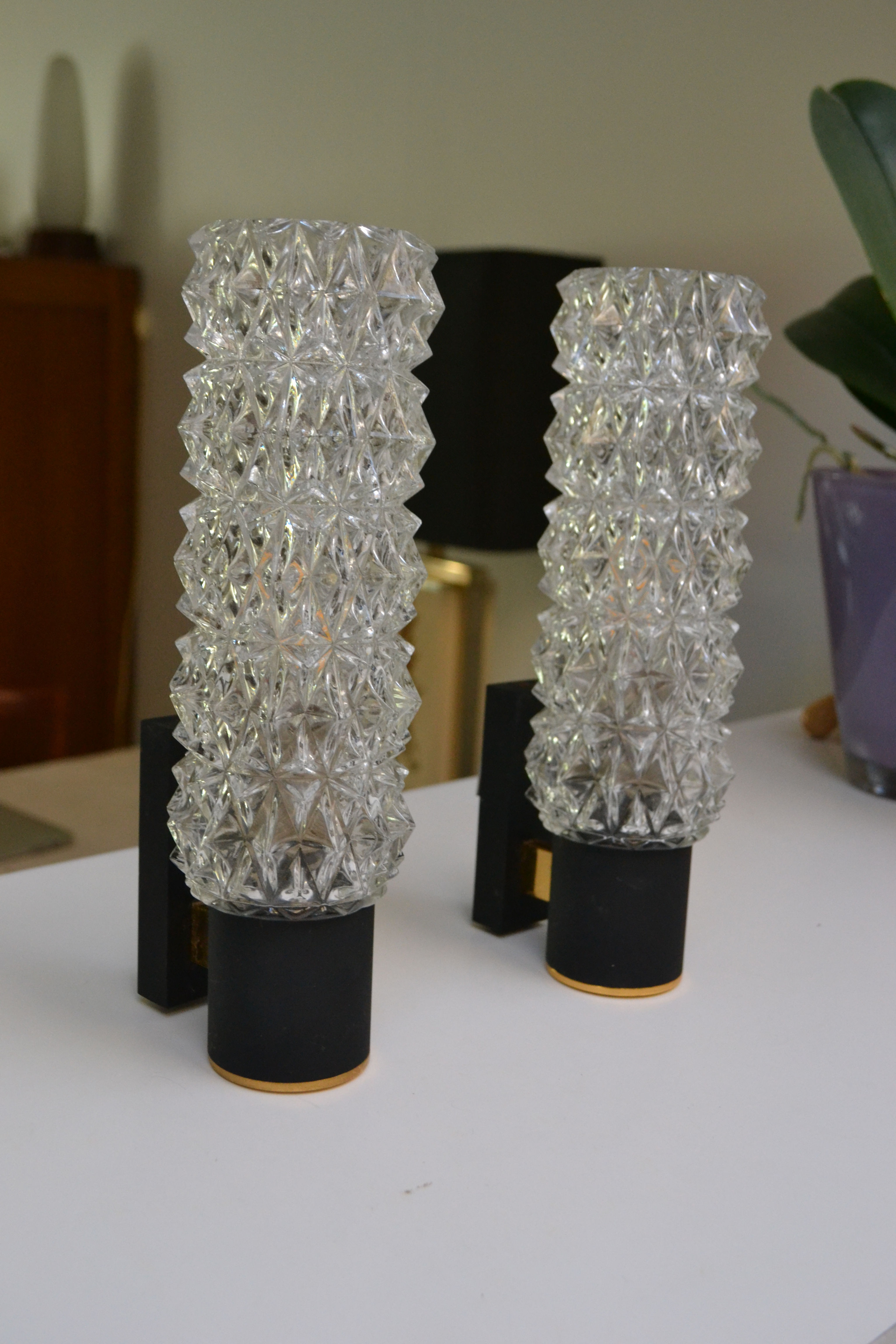 VENDU/Paire d'appliques années 60 Arlus Pointe de diamant