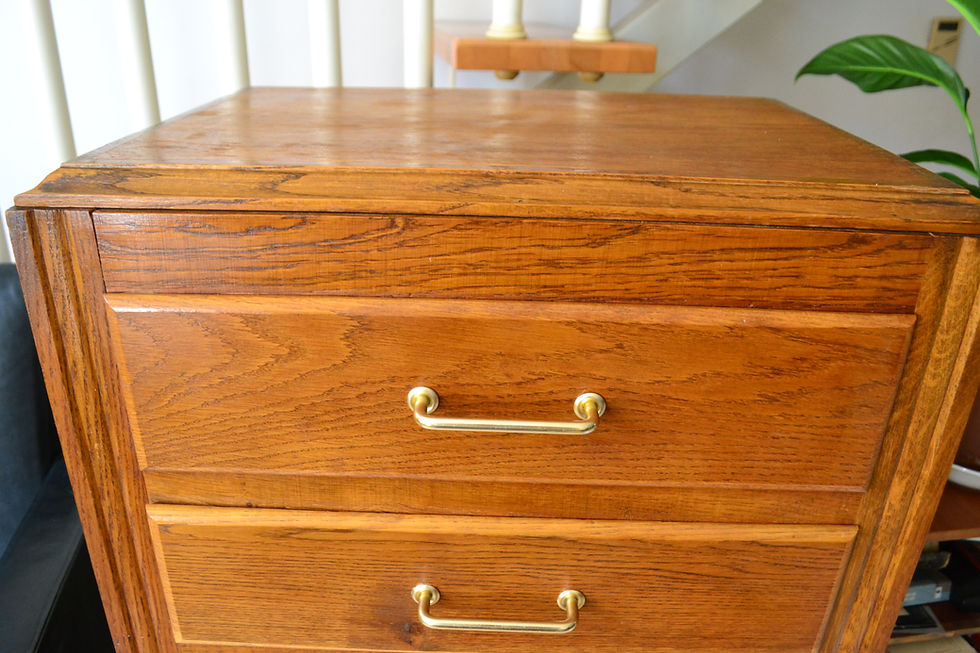 Miniature : Chiffonnier vintage commode chêne années 60