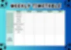 Blue football-themed home ed weekly timetable