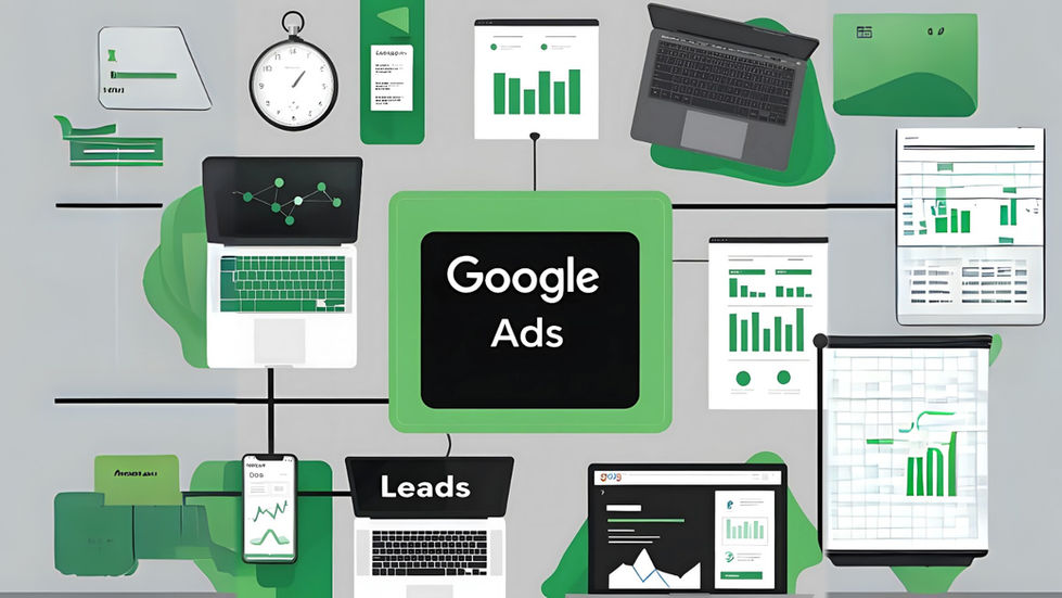 an illustration of google ads and leads
