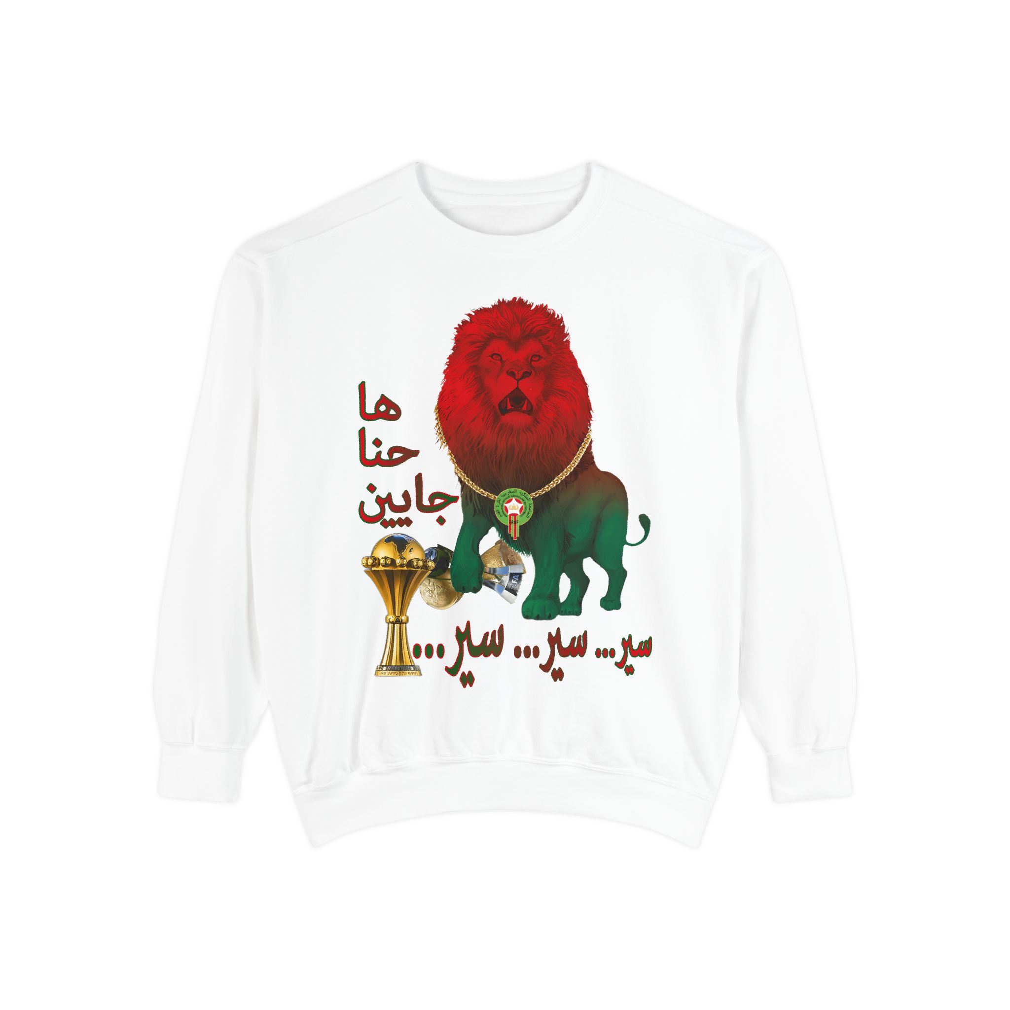 Lion of Kurdistan Sweatshirt — Kurdish Pride Graphic Crewneck