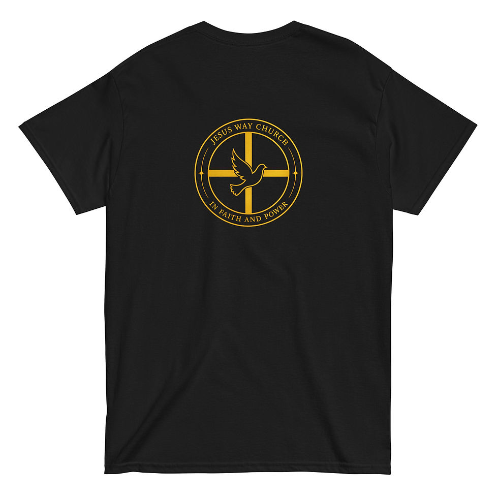 Thumbnail: Jesus Way t-shirt (gouden print op achterkant)