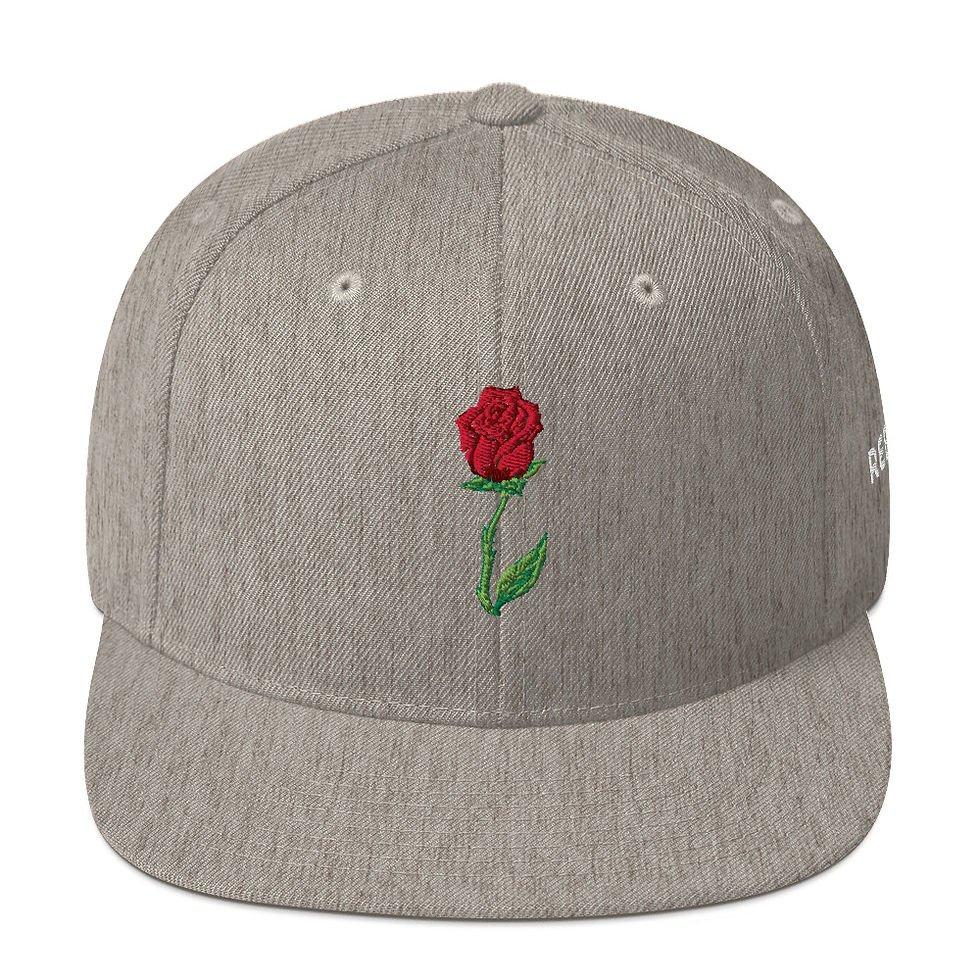 Thumbnail: Heather Grey Snapback Hat Back View