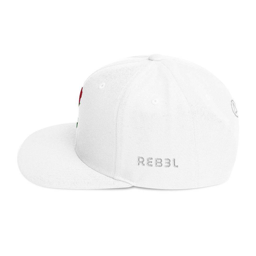 Thumbnail: White Snapback Hat Left View