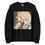 Thumbnail: Black Unisex Sweatshirt with Custom Art Front View