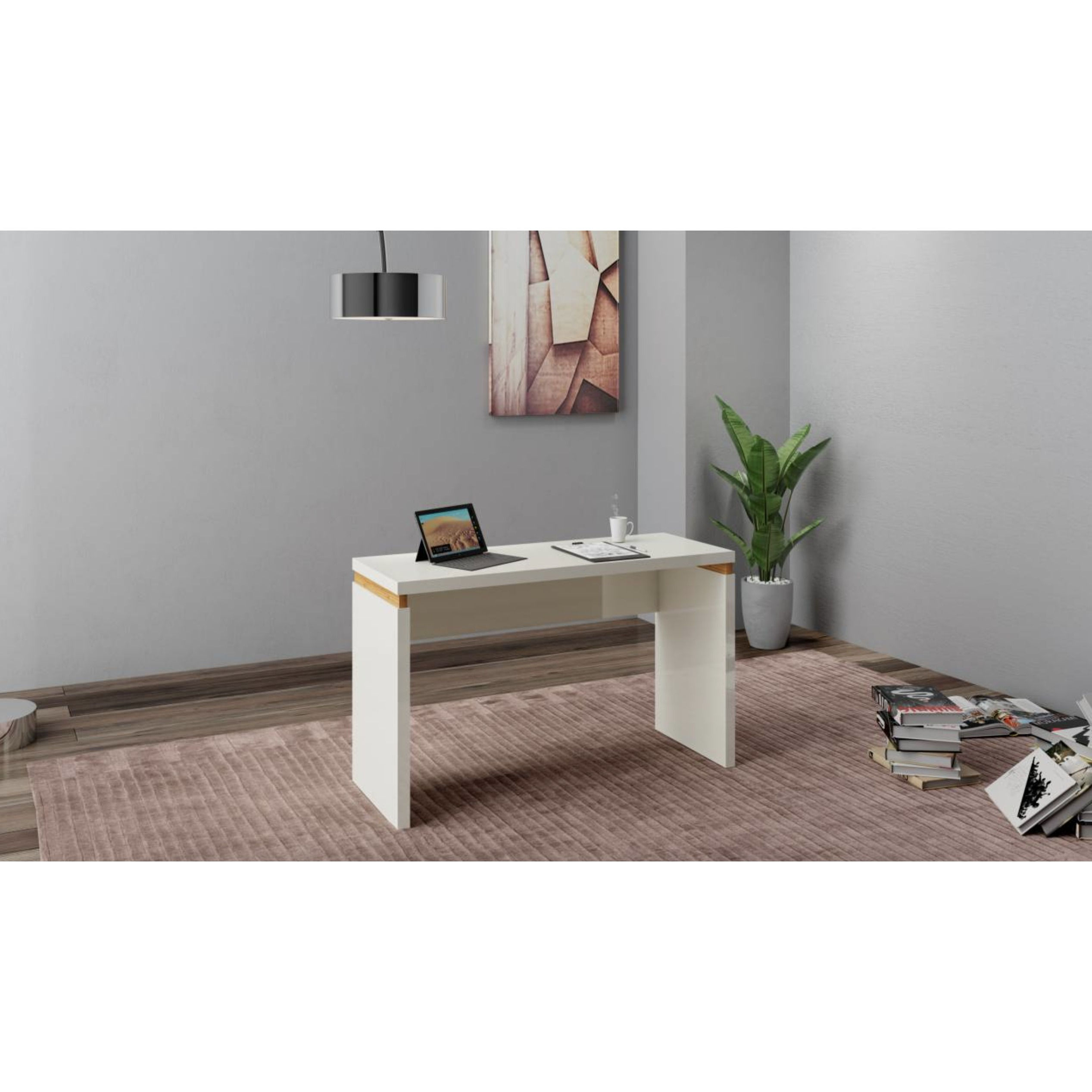 ESCRIVANINHA 1.20M OFF WHITE/FREIJO