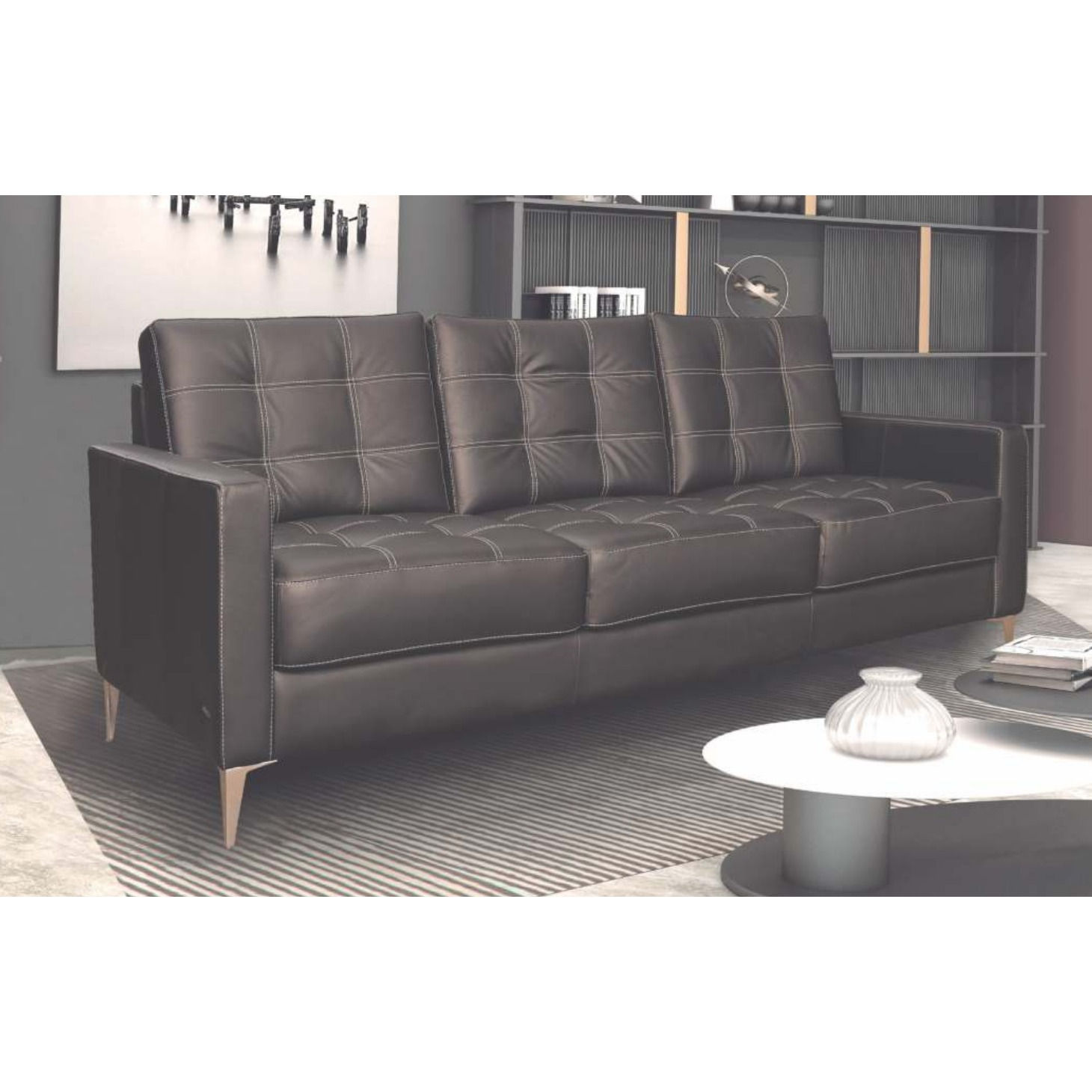 SOFA 3:2 LUGARES 100% COURO