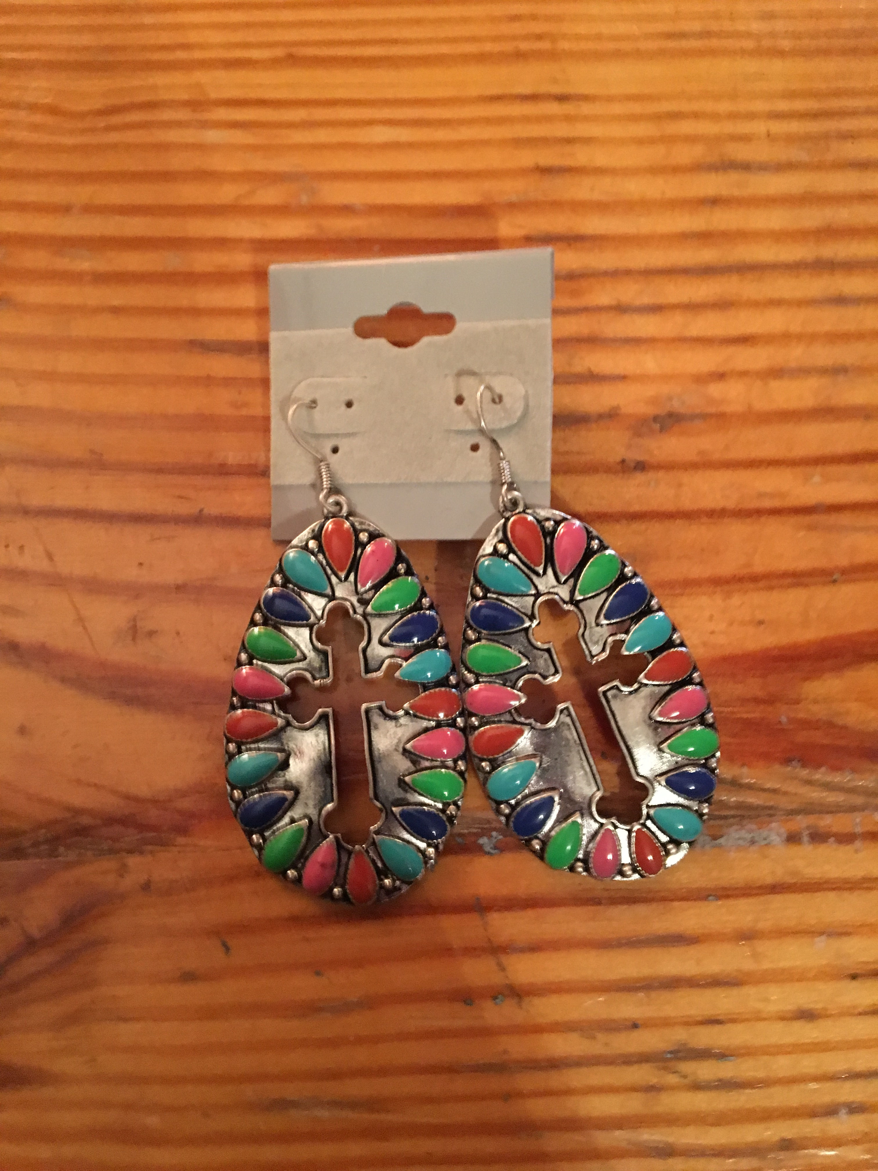 HS Multicolored Teardrop Earring