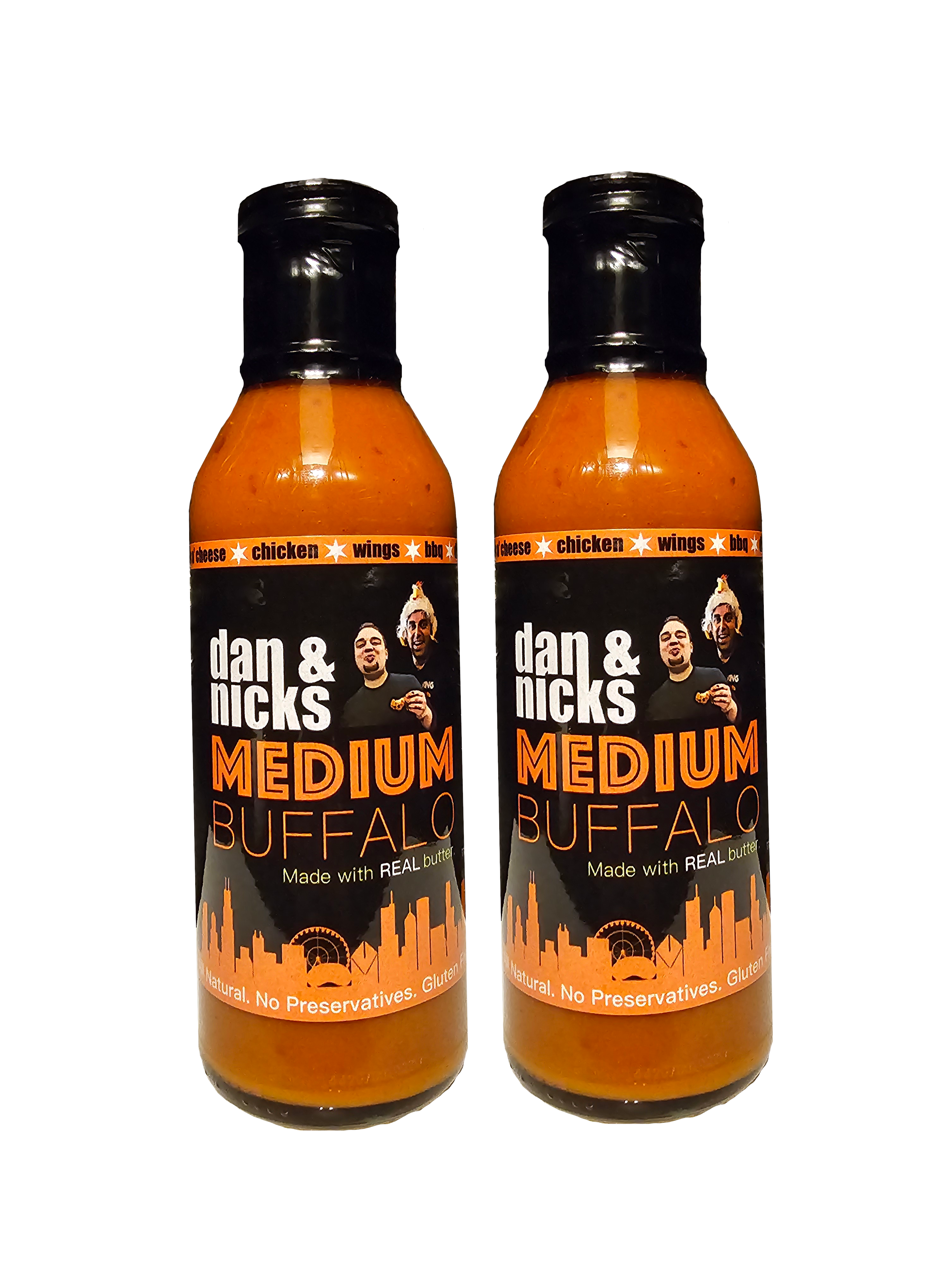 (2-Pack) dan&nicks Medium Buffalo 12oz Bottles