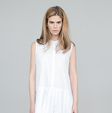 Model in White Dress