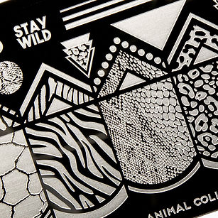 Animal Print Nail Stamping Designs Closeup